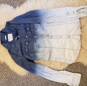 Aeropostale ombre denim button up